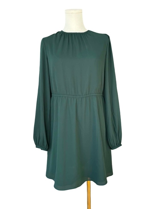 Aritzia Dresses & Skirts - Aritzia Sunday Best Deep Green Long Sleeve Gathered Neck Dress